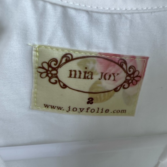 Mia Joy White Shirt size 2 - Picture 3 of 3